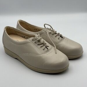 SAS Whisper Womens Sz 6 M Off-White Leather Shoes Tripad Lace-Up USA